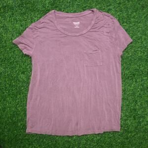 Mossimo Supply Co. Burnt Pink Front Pocket Simple Tee